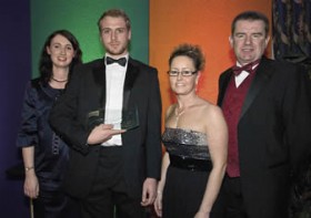 Pic: Award winner Richard Saul (second from left) with representatives from sponsors BERR and NOF En